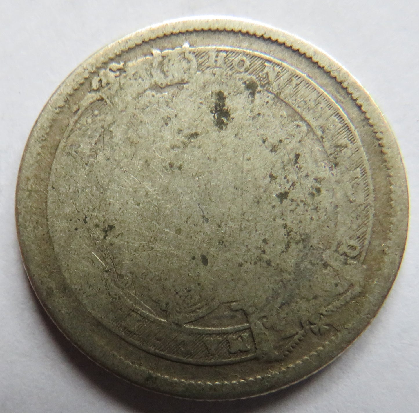 1816 King George III Silver Shilling Coin - Great Britain