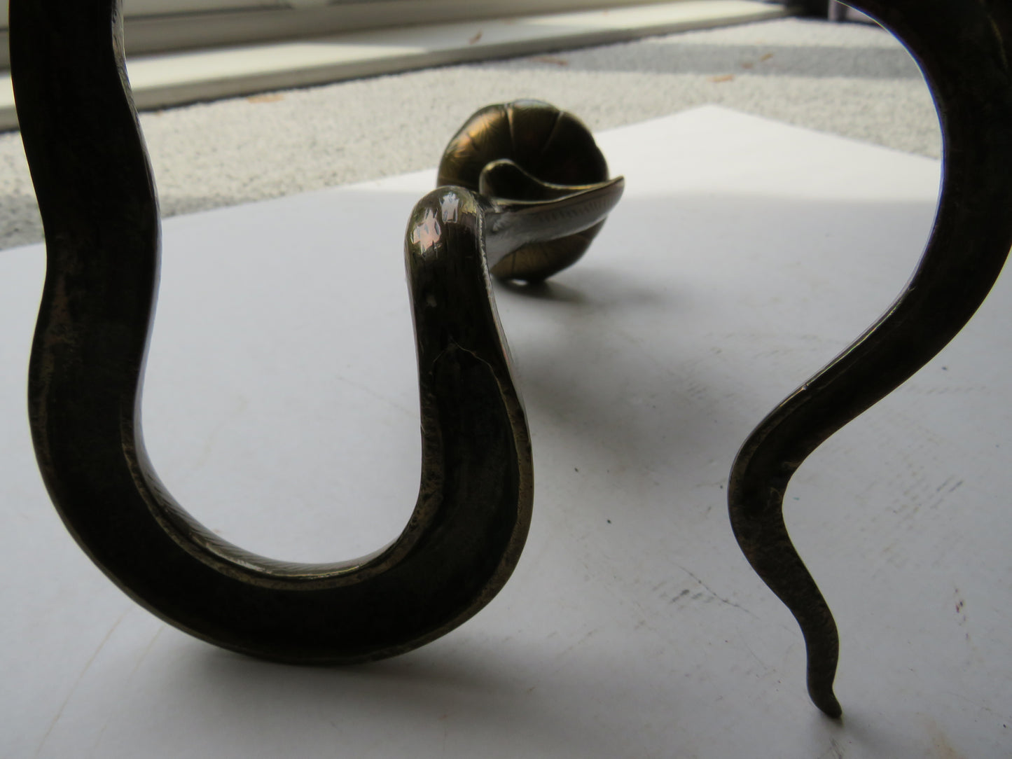 Vintage Indian Brass Cobra Candle Holder