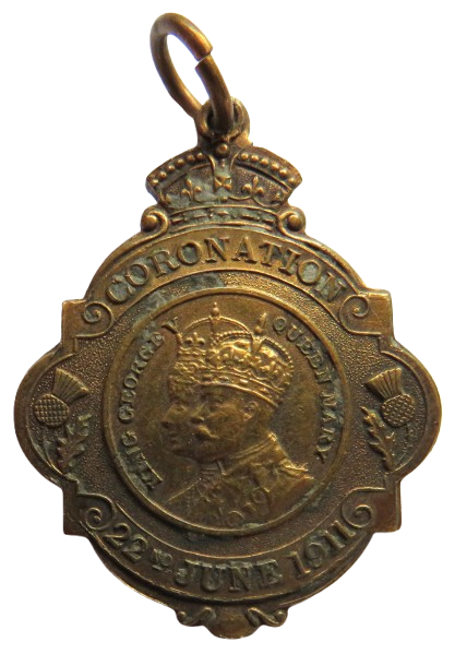 1911 King George V Coronation Corporation Celebration Glasgow Medal