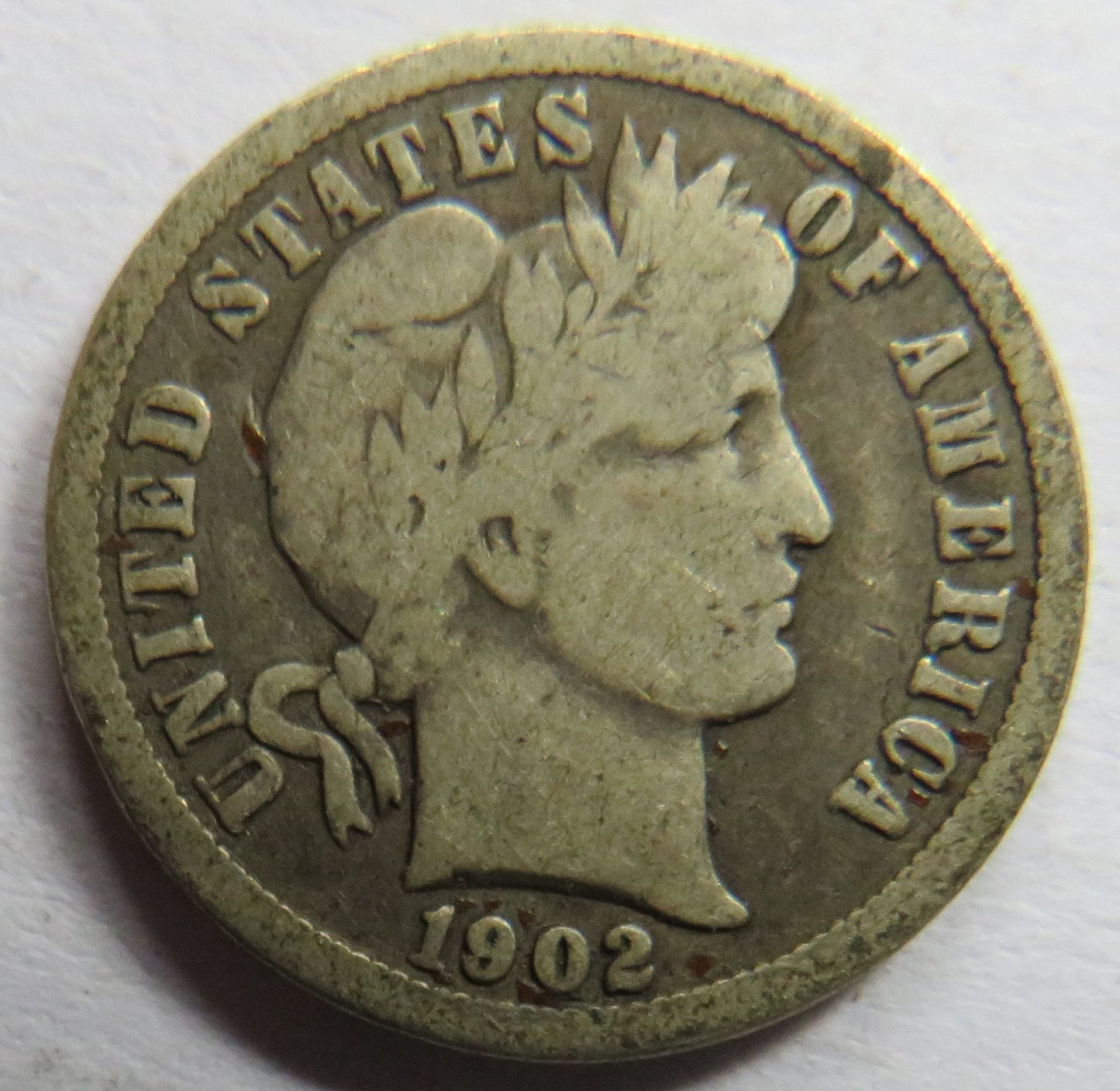 1902-O USA Silver Barber Dime Coin