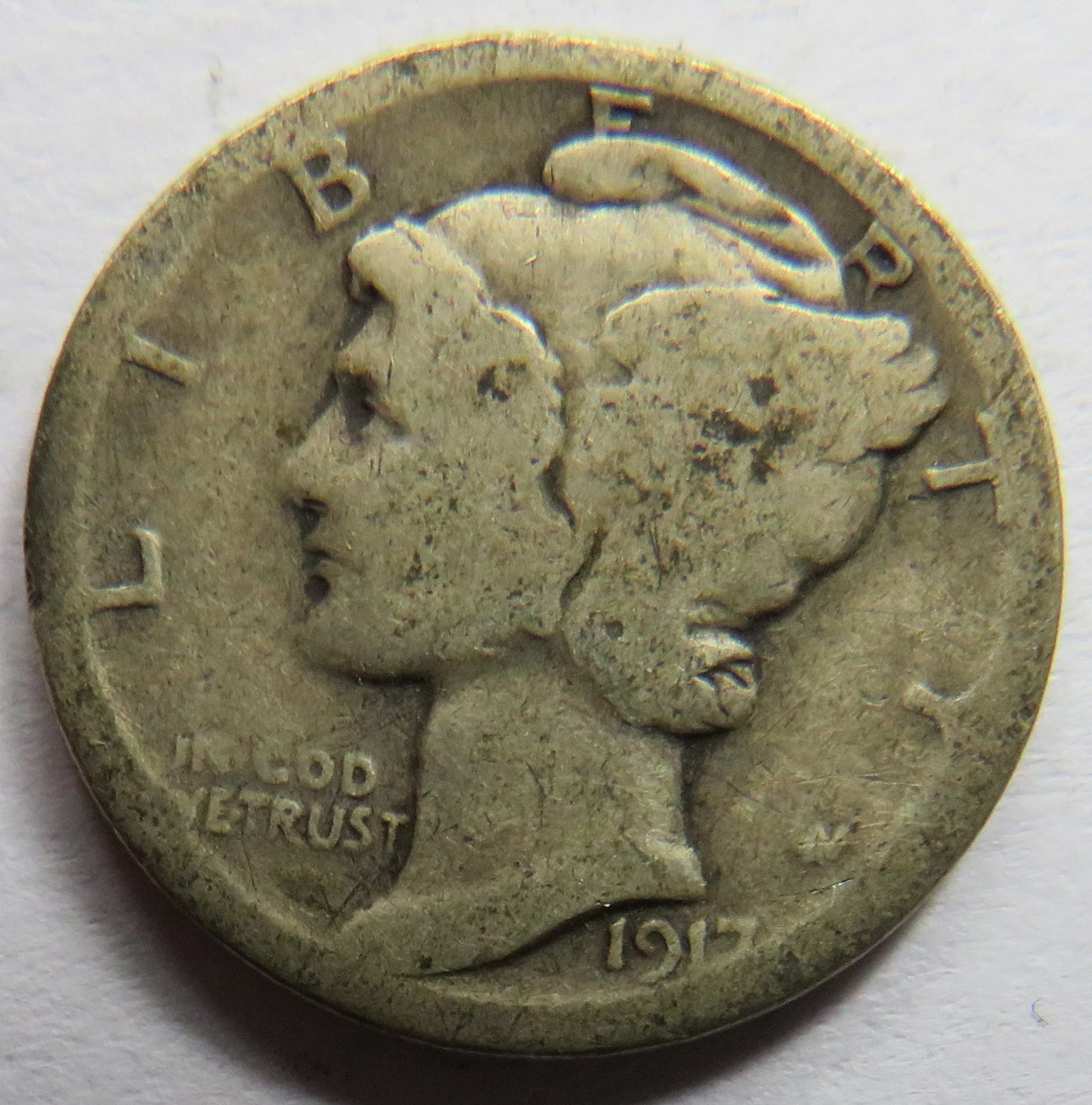 1917 USA Silver Mercury Dime Coin