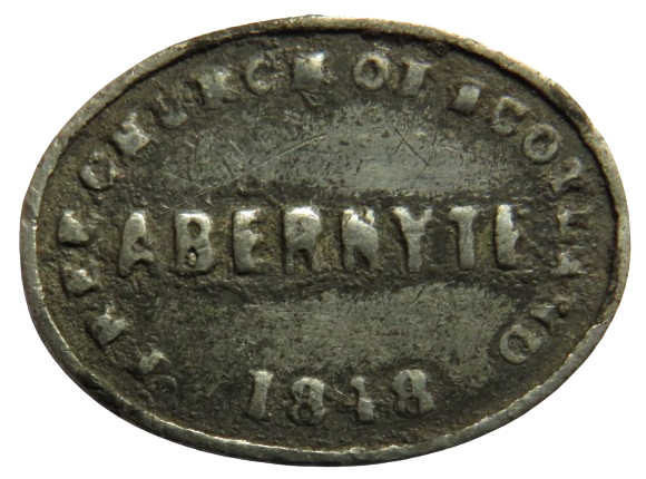 1848 Abernyte Free Church of Scotland Communion Token