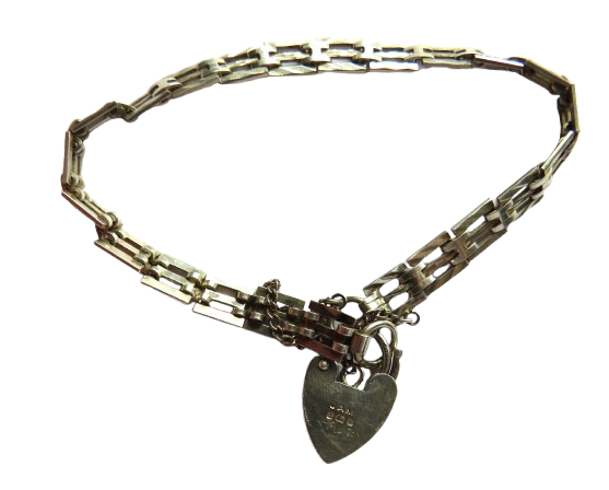 Vintage Sterling Silver Gate Bracelet