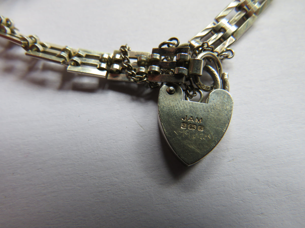 Vintage Sterling Silver Gate Bracelet