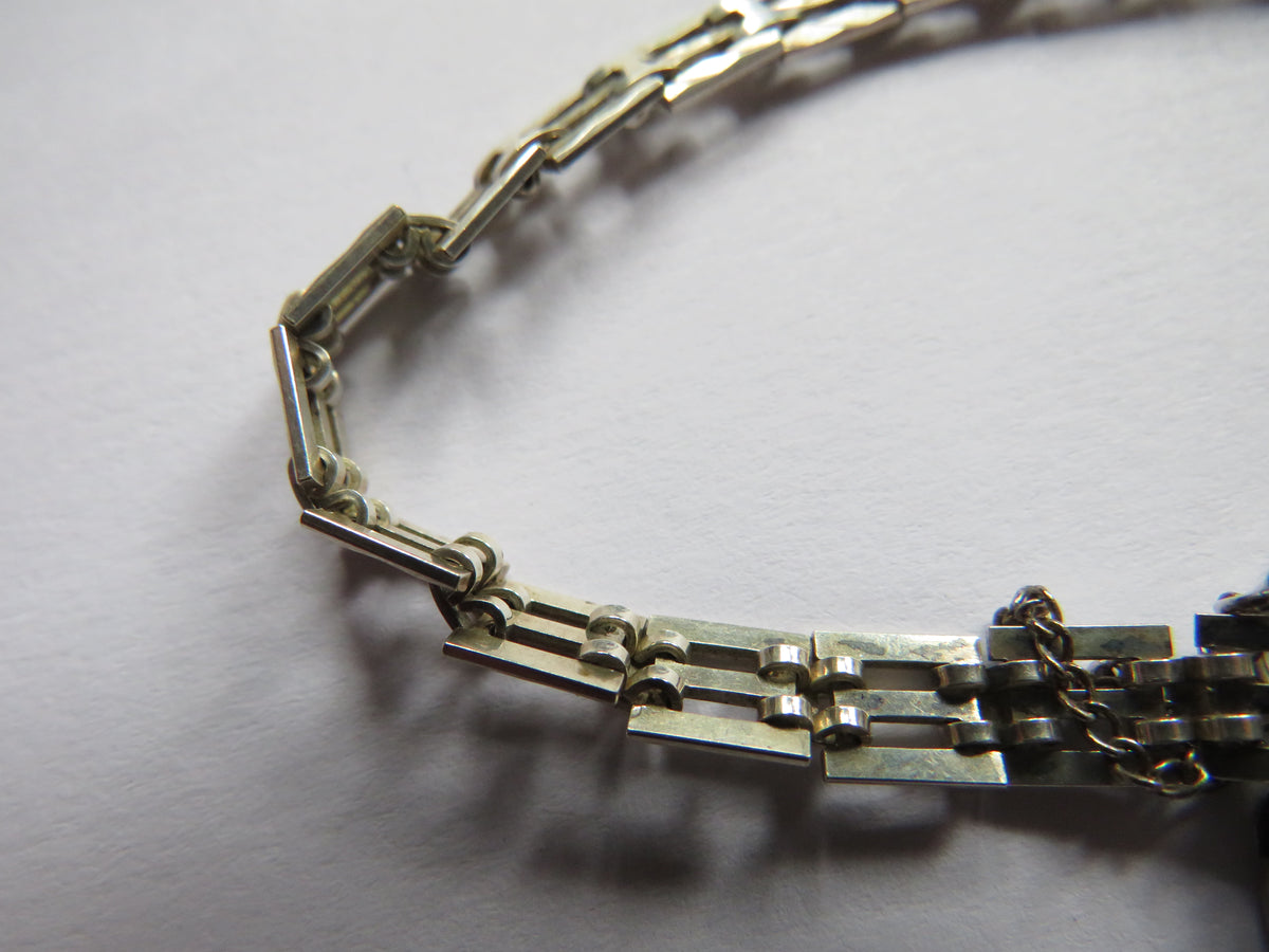 Vintage Sterling Silver Gate Bracelet