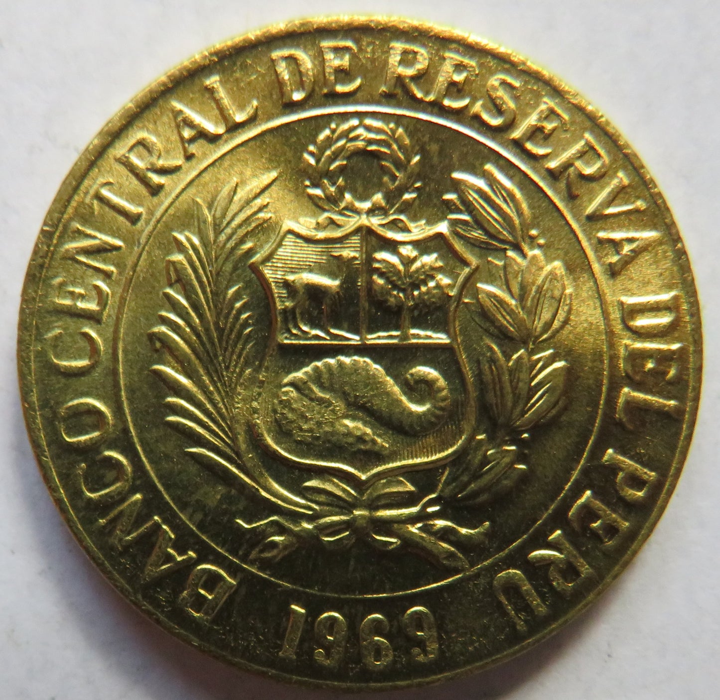 1969 Peru One Sol Coin Unc