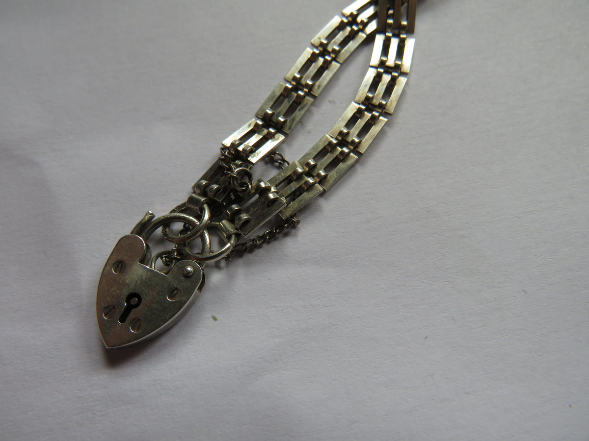 Vintage Sterling Silver Gate Bracelet