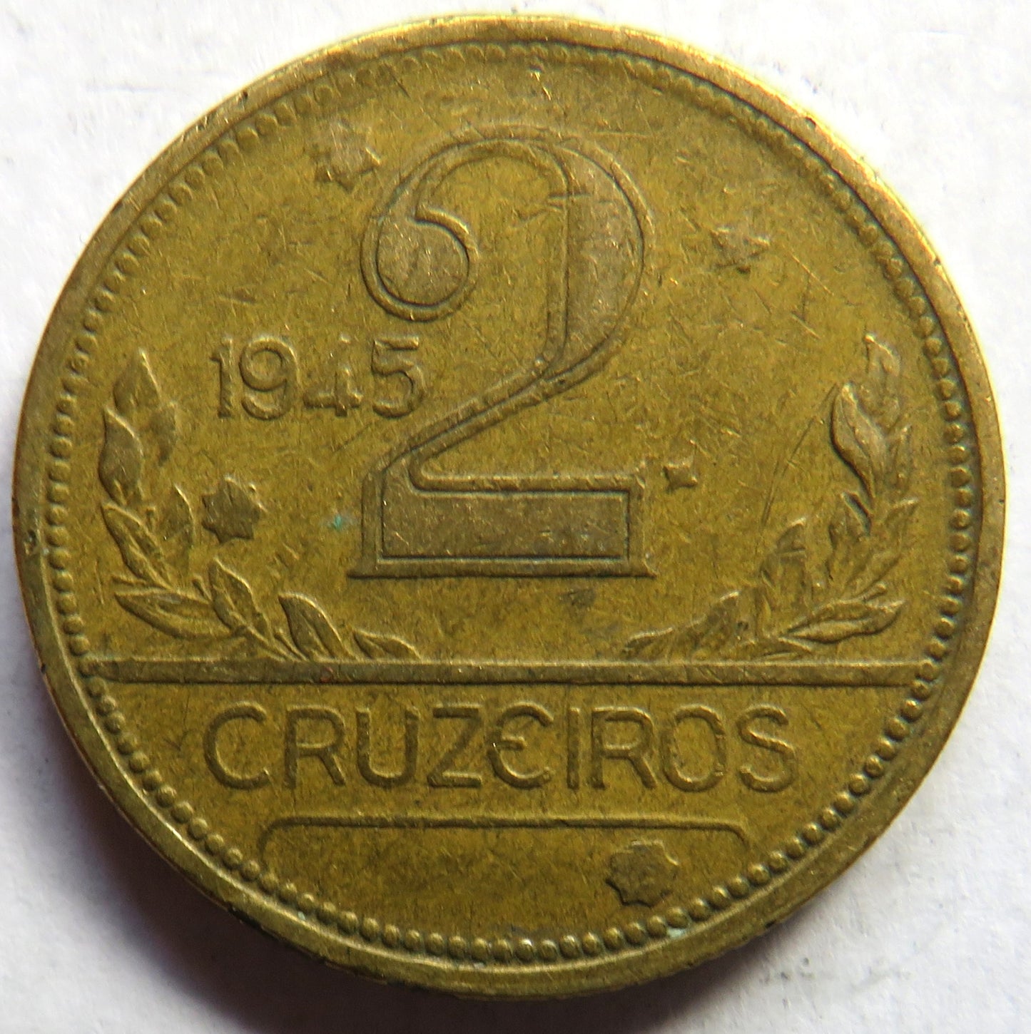 1945 Brazil 2 Cruzeiros Coin