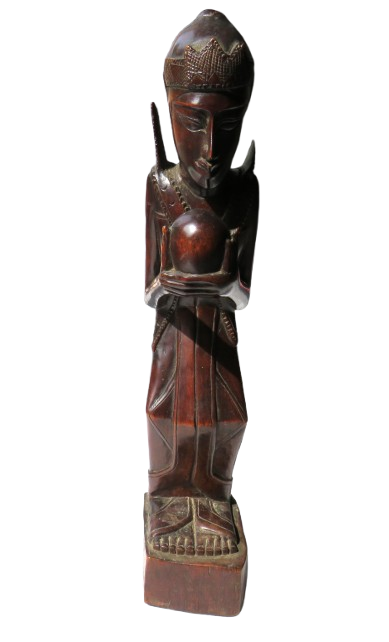 Vintage African Hand Carved Wooden Statue