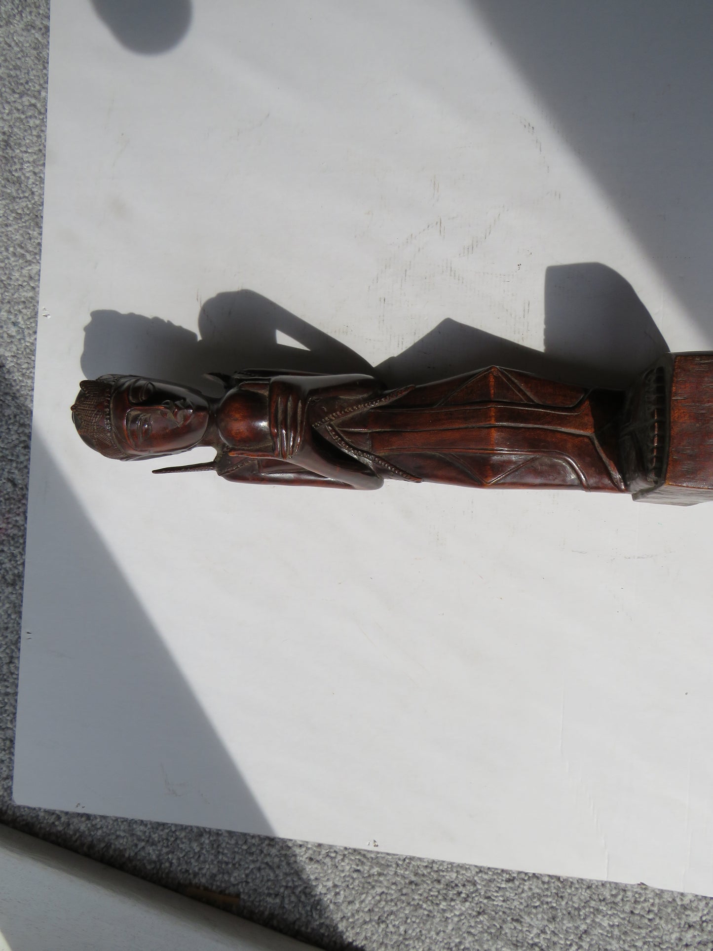 Vintage African Hand Carved Wooden Statue