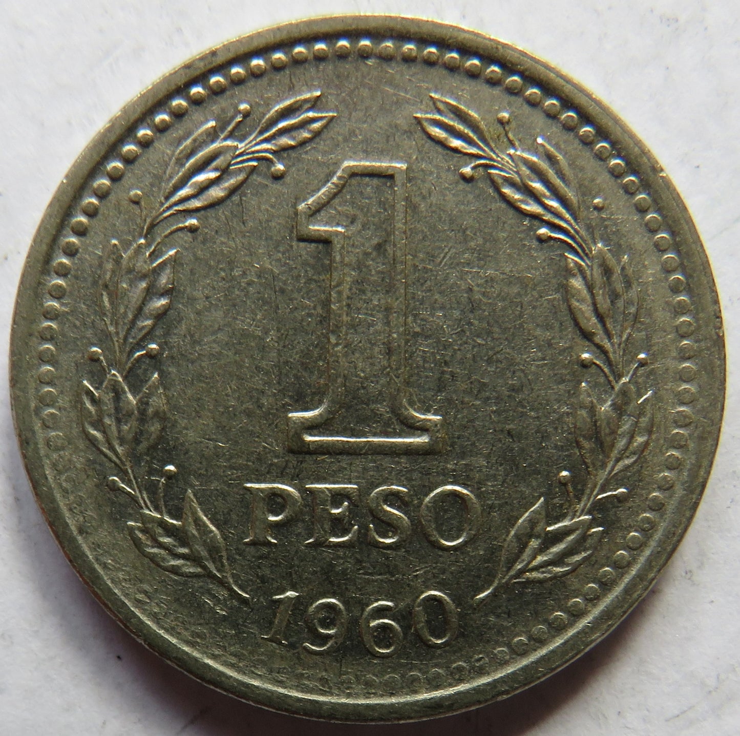 1960 Argentina One 1 Peso Coin