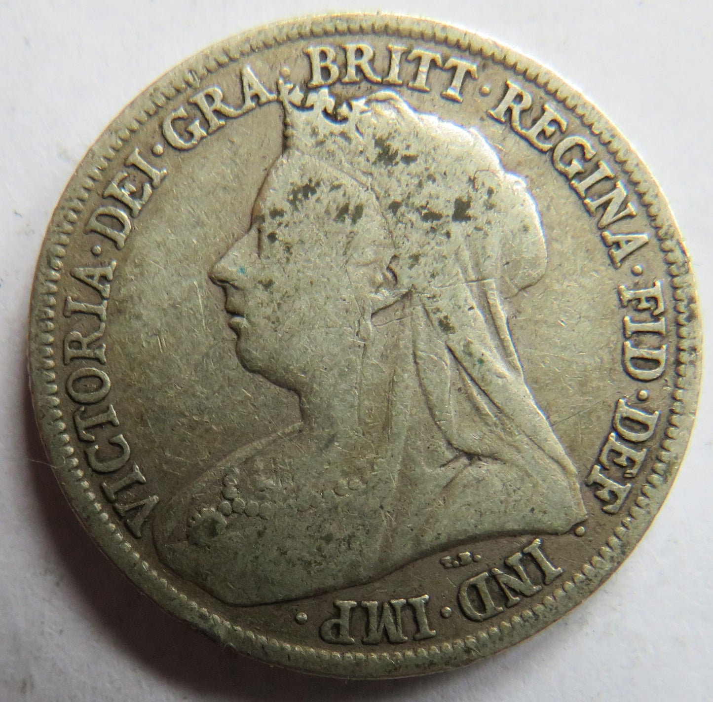 1895 Queen Victoria Silver Shilling Coin - Great Britain