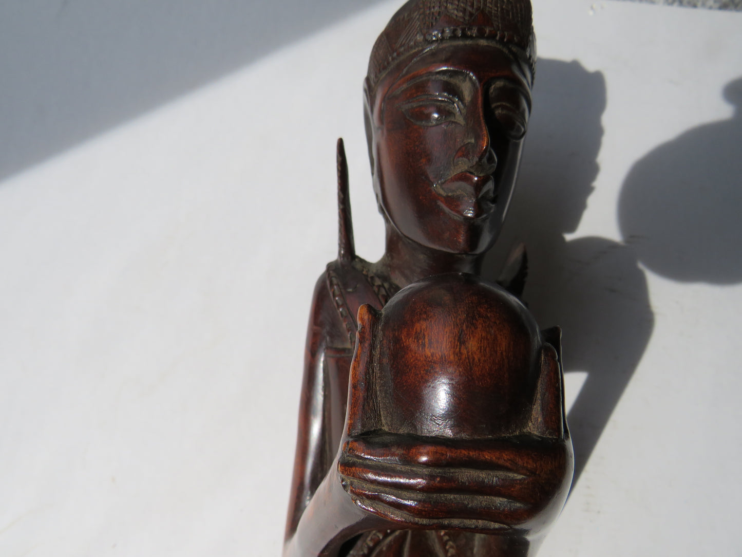 Vintage African Hand Carved Wooden Statue