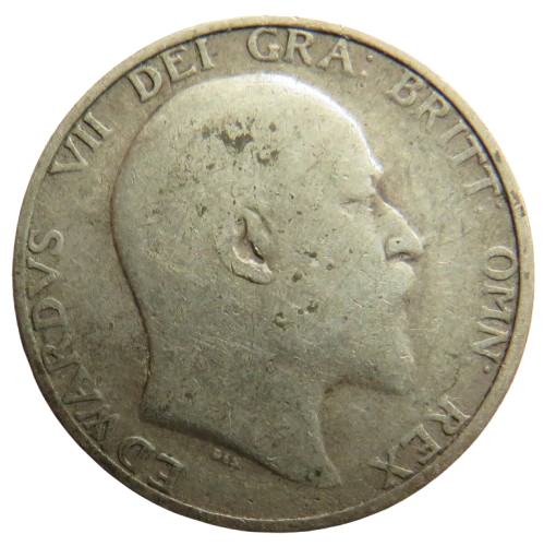1906 King Edward VII Silver Shilling Coin - Great Britain