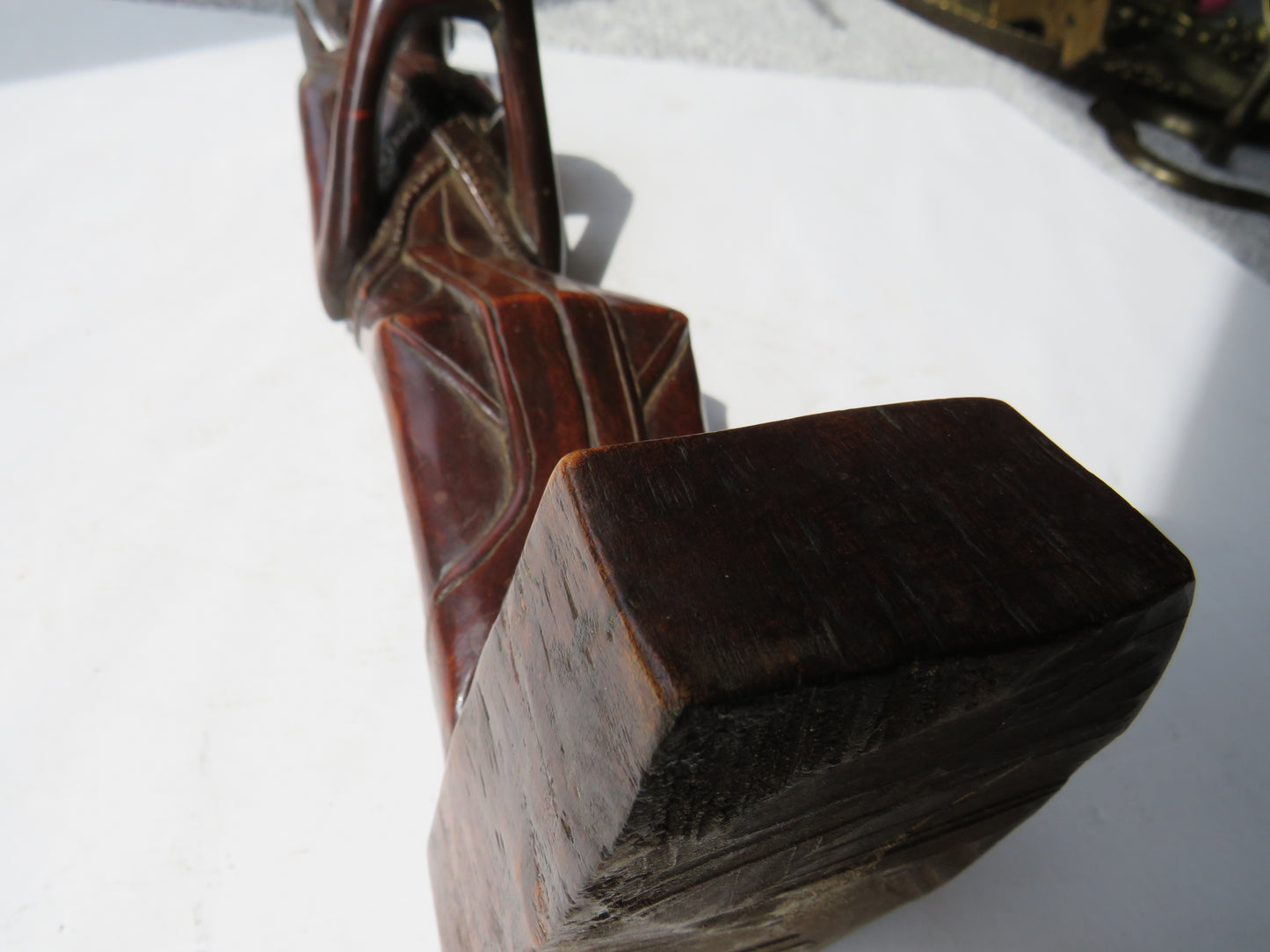 Vintage African Hand Carved Wooden Statue