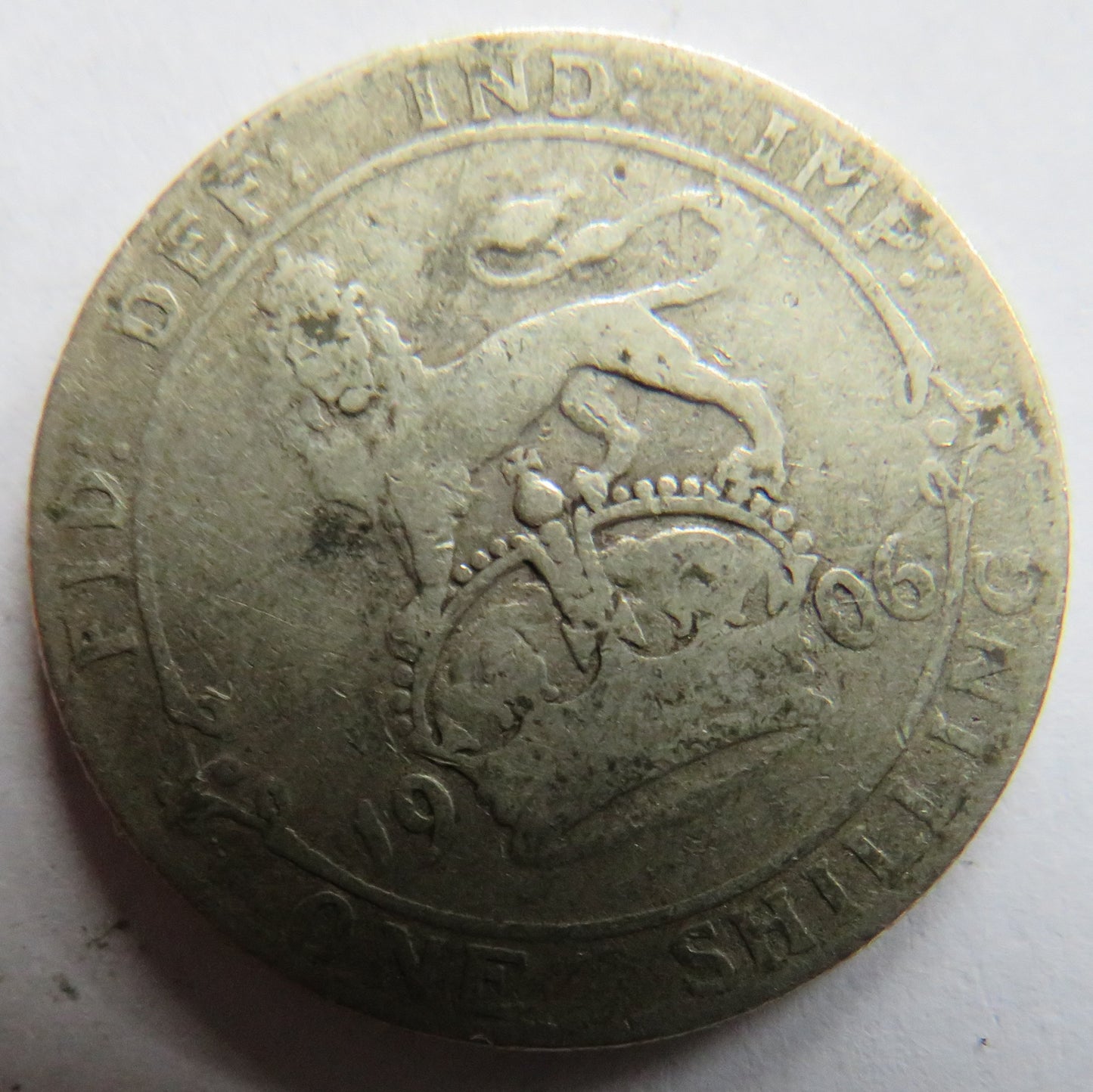 1906 King Edward VII Silver Shilling Coin - Great Britain