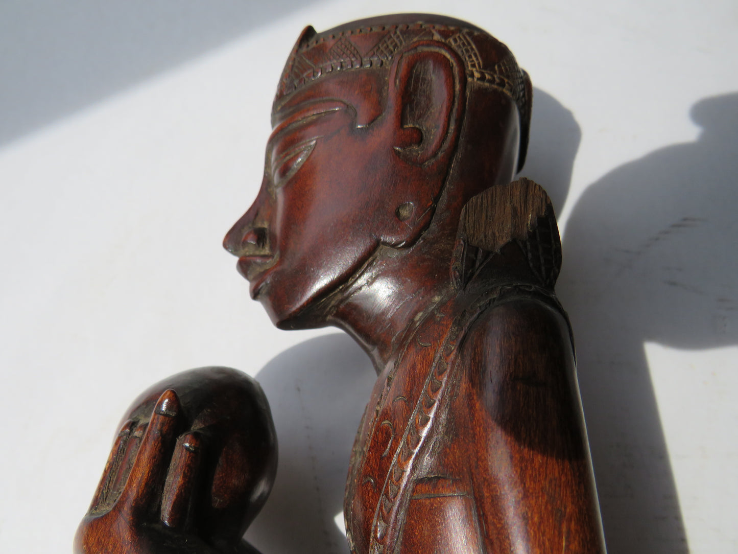 Vintage African Hand Carved Wooden Statue