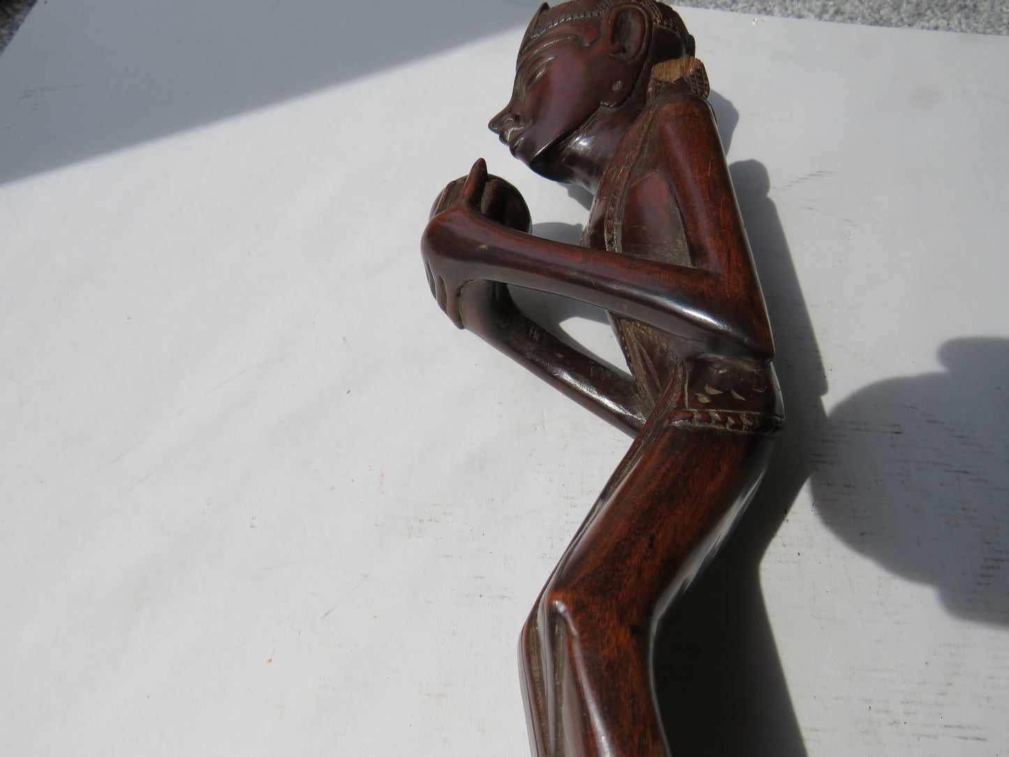 Vintage African Hand Carved Wooden Statue