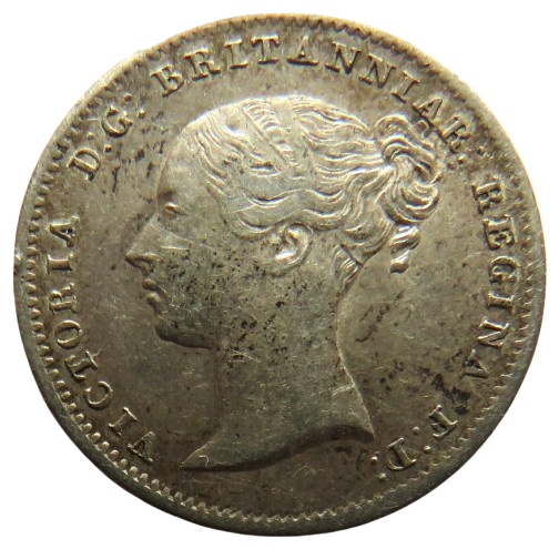 1860 Queen Victoria Silver Threepence Coin In Better Grade - Great Britain