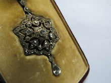 Load image into Gallery viewer, Antique Decorative Edwardian Pendant In Fitted Box Rock Crystal &amp; Silver
