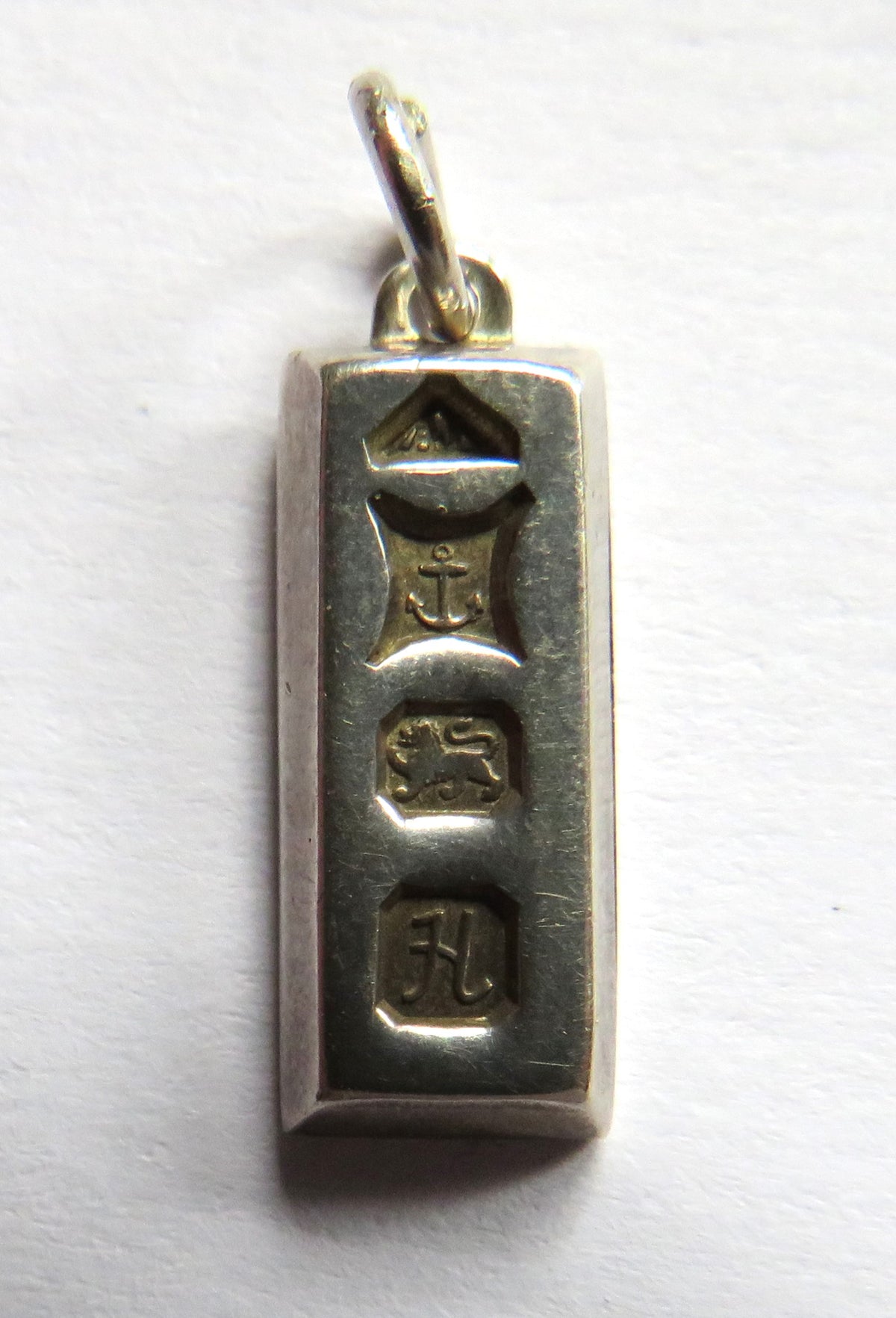Sterling Silver Pendant In The Shape of An Ingot