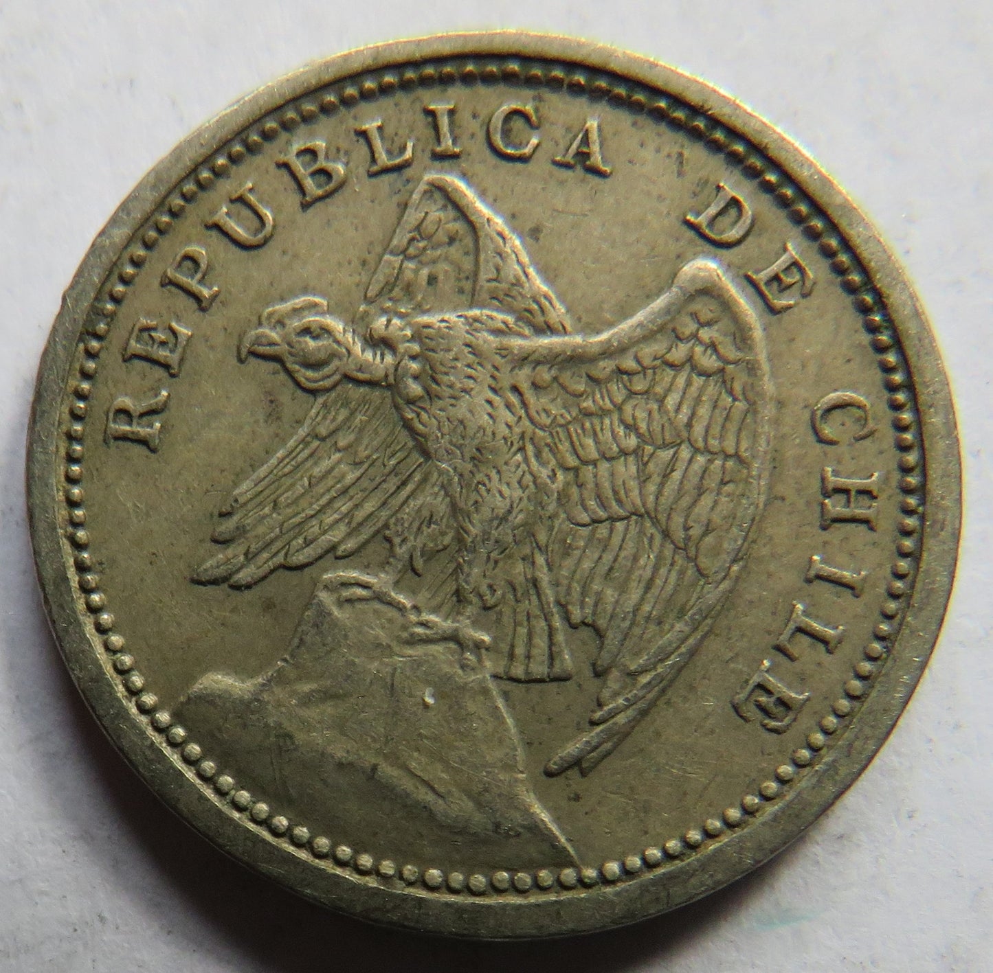 1933 Chile 10 Centavos Coin