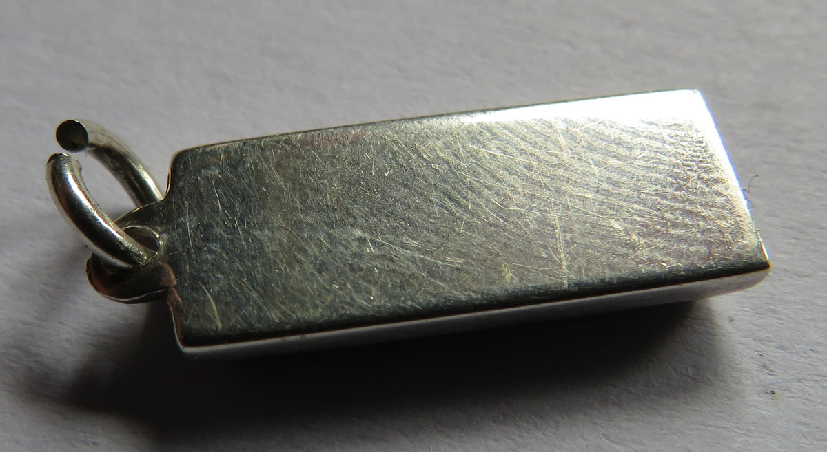 Sterling Silver Pendant In The Shape of An Ingot
