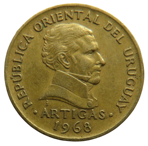 1968 Uruguay 5 Pesos Coin