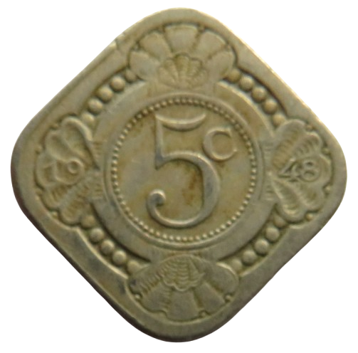 1948 Curacao 1948 5 Cents Coin