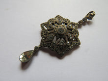 Load image into Gallery viewer, Antique Decorative Edwardian Pendant In Fitted Box Rock Crystal &amp; Silver
