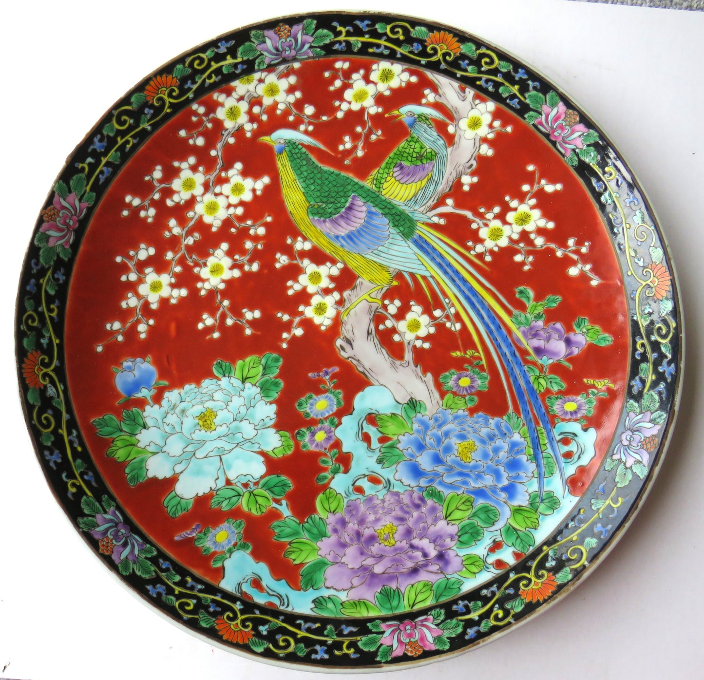 Antique Japanese Charger / Plate Decorative Bird Design