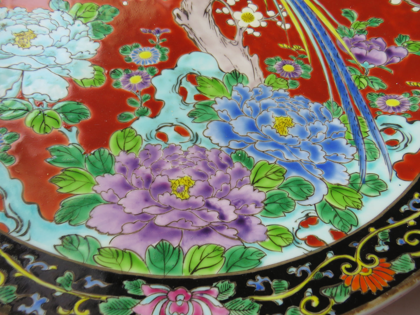 Antique Japanese Charger / Plate Decorative Bird Design