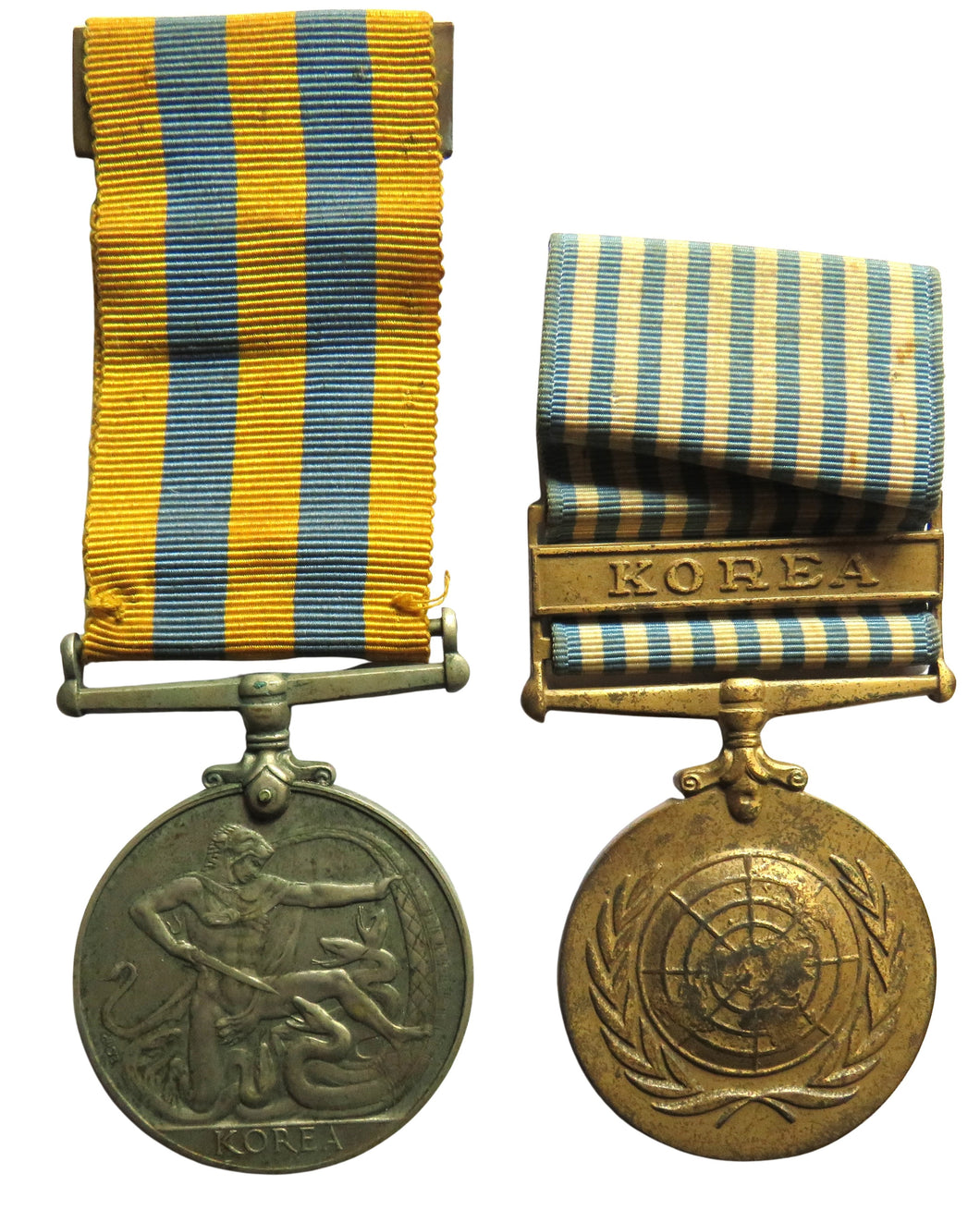 Pair of Medals Korea / United Nations Medal - Glosters