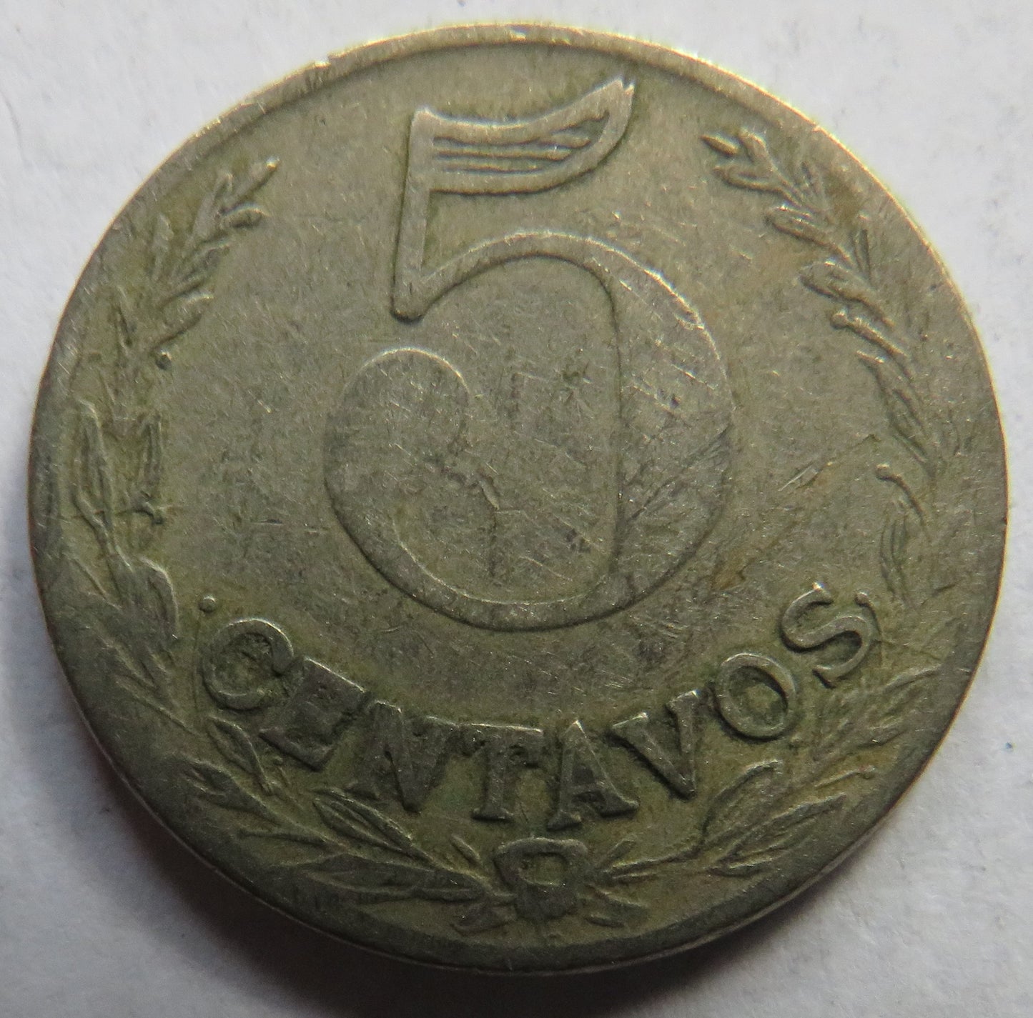 1921 Colombia 5 Centavos Coin