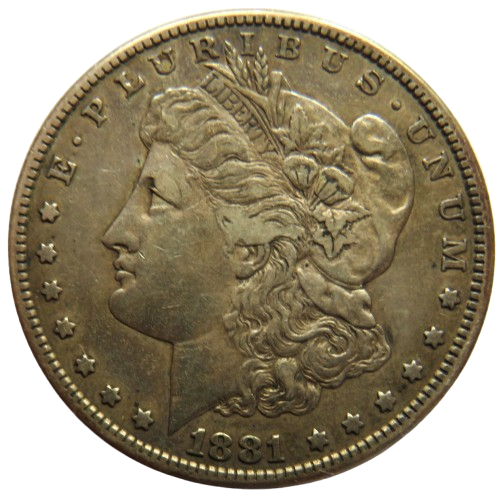 1881-S USA Silver Morgan $1 One Dollar Coin