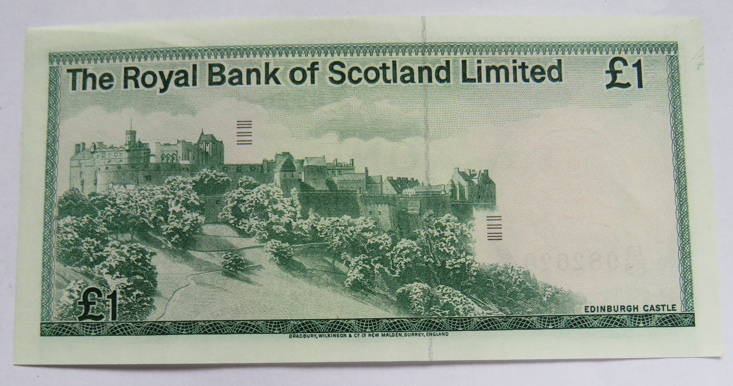 1980 The Royal Bank of Scotland £1 One Pound Banknote