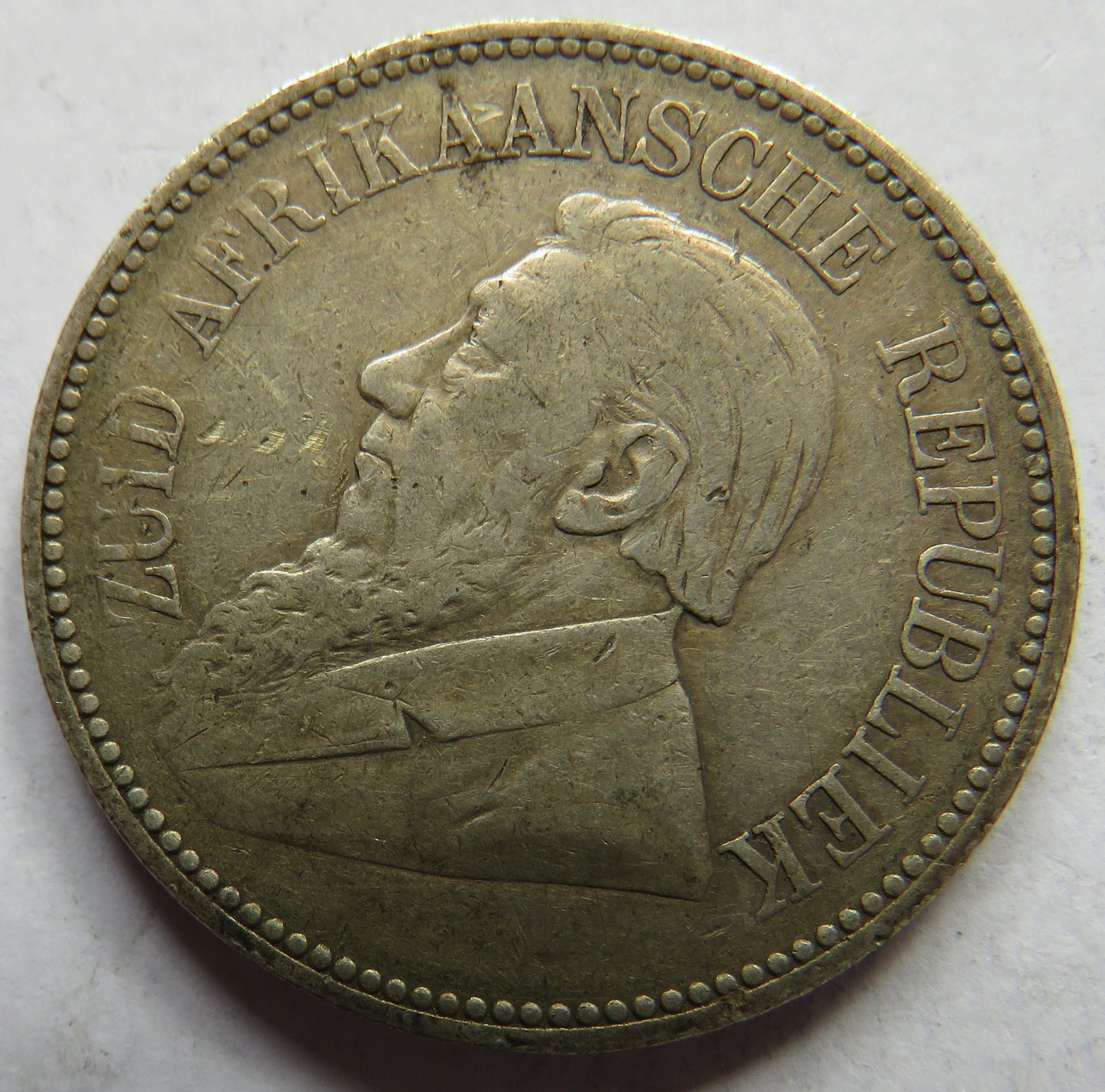 1897 South Africa Silver 2 & 1/2 Shillings Coin