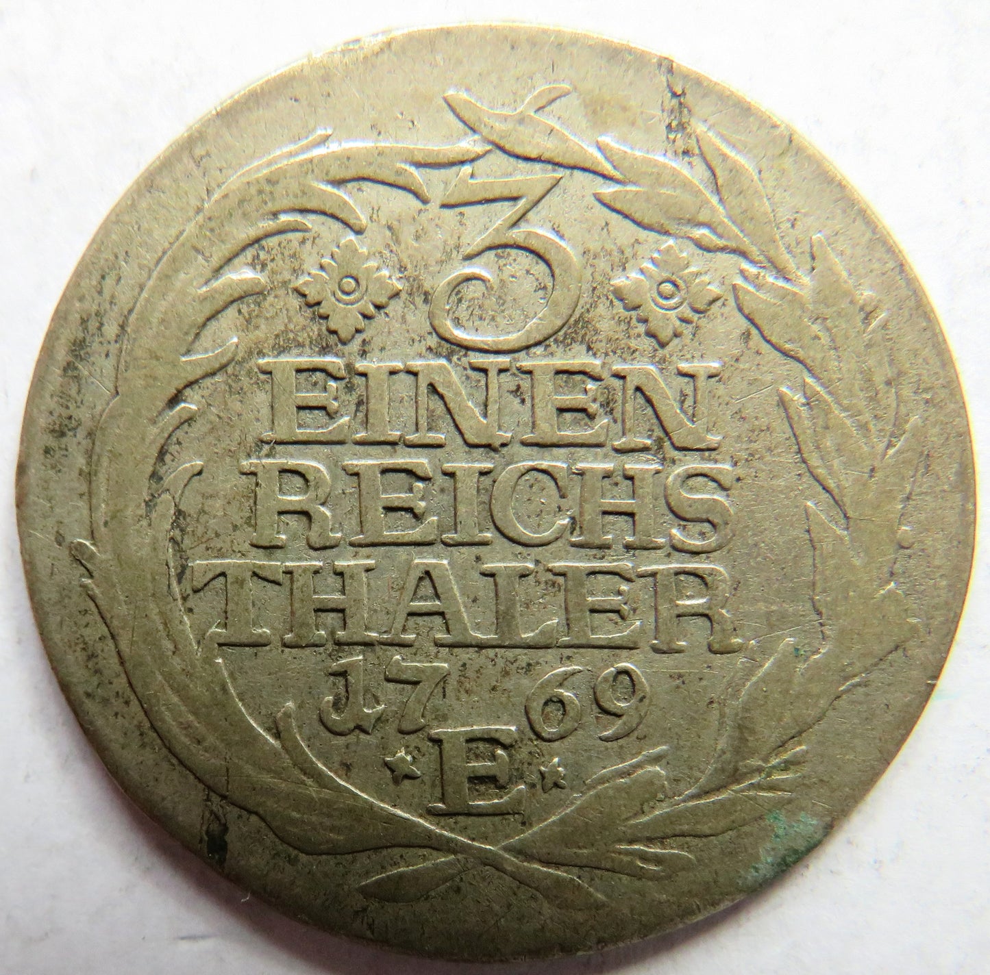 1769-E German States Prussia Silver 1/3 Thaler Coin