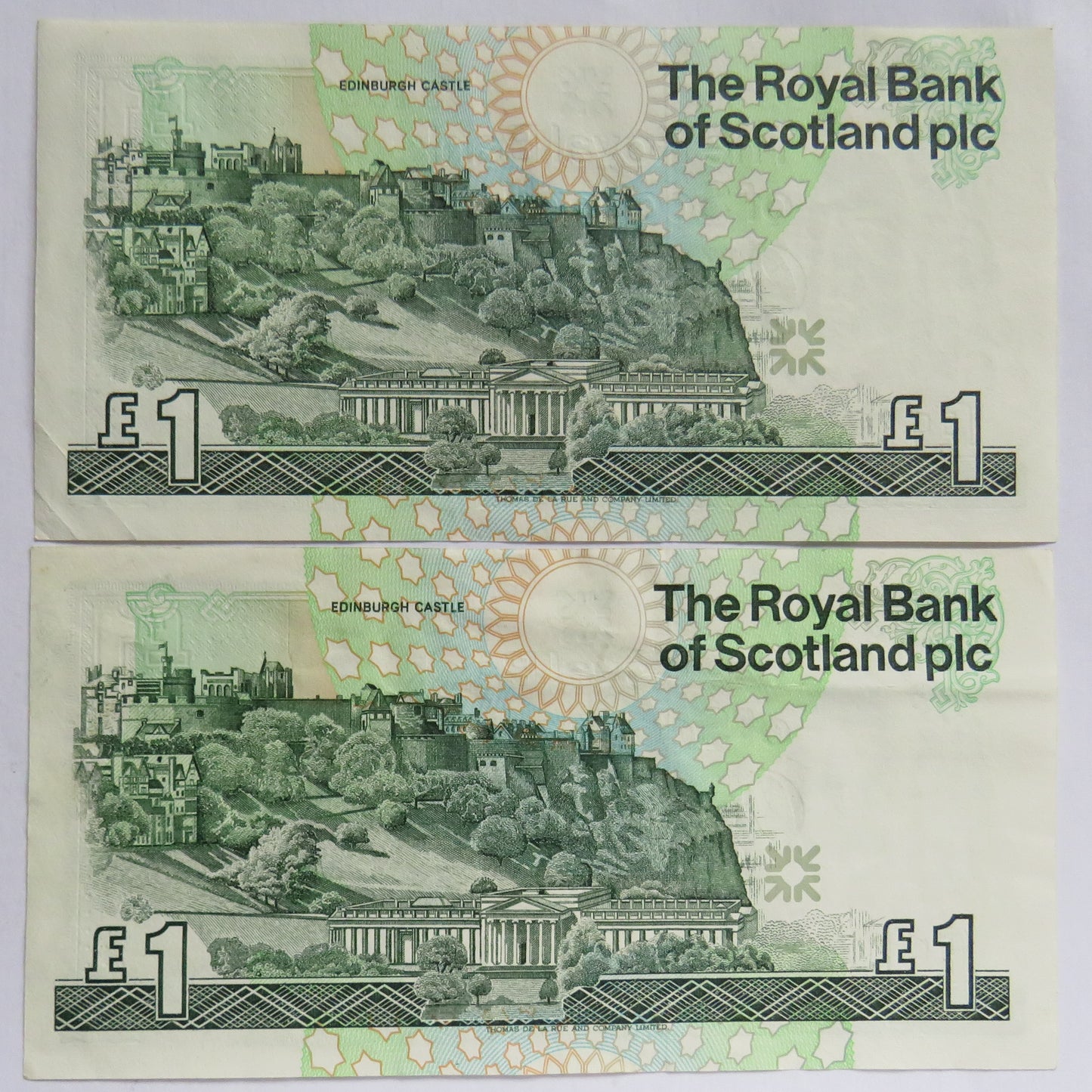 Consecutive 1989 The Royal Bank of Scotland £1 One Pound Banknotes R.M. Maiden