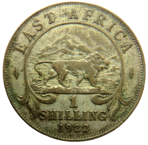 1922 King George V East Africa One Shilling Coin
