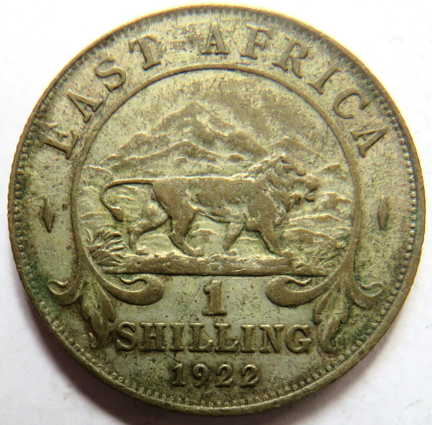 1922 King George V East Africa One Shilling Coin