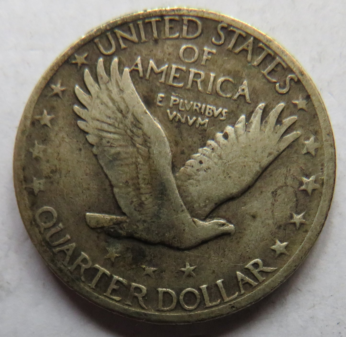1929 USA Standing Liberty Silver $1/4 Quarter Dollar Coin