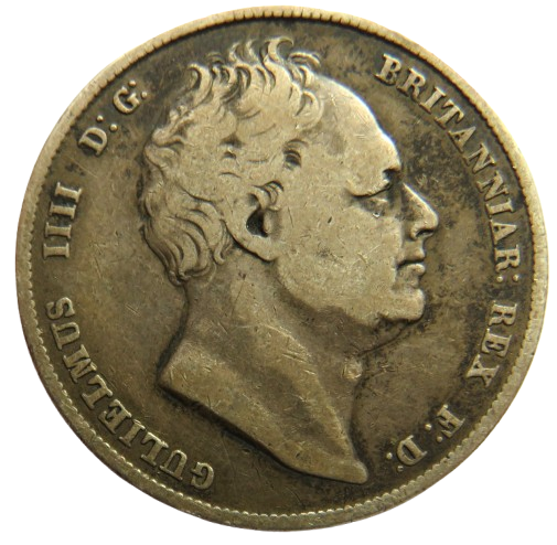 1837 King William IV Silver Halfcrown Coin - Great Britain