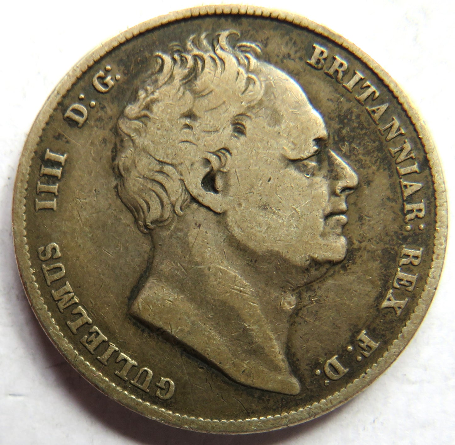 1837 King William IV Silver Halfcrown Coin - Great Britain