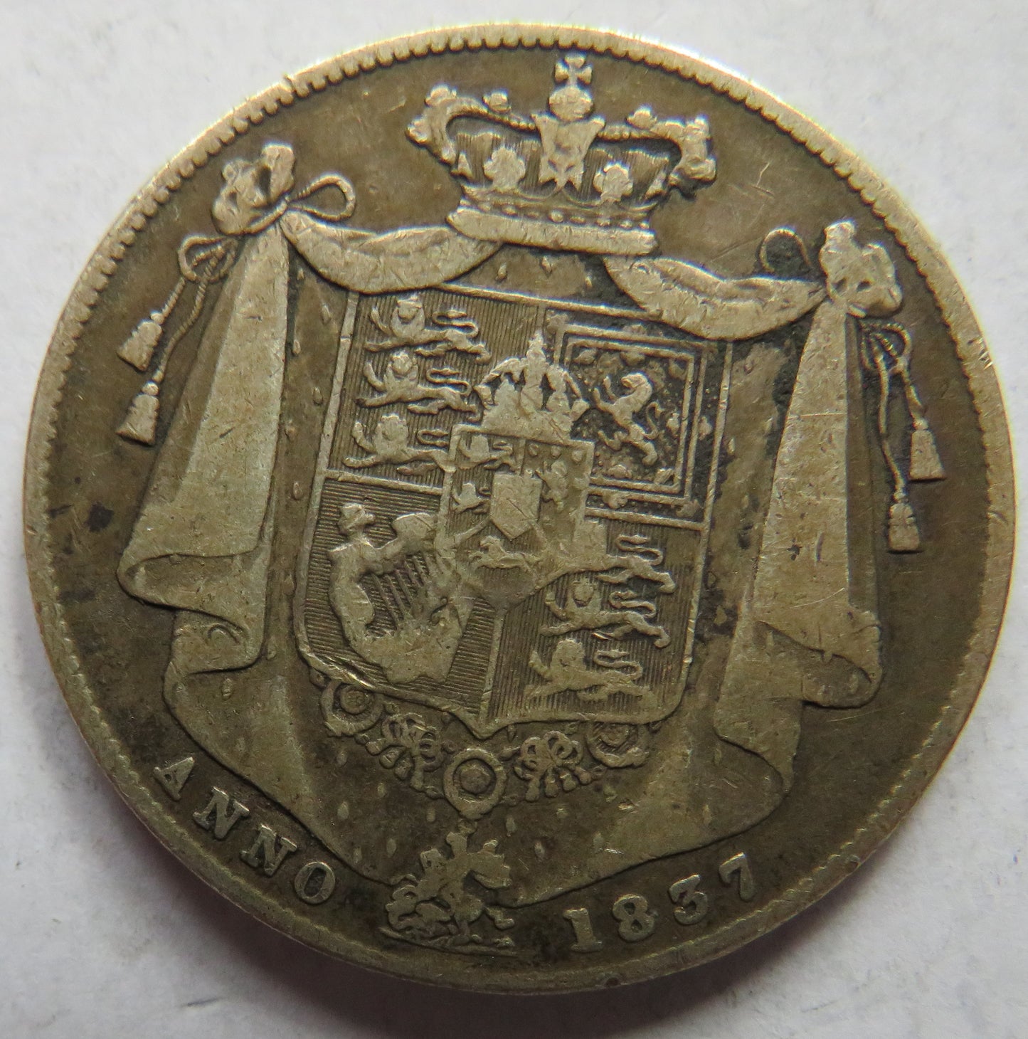 1837 King William IV Silver Halfcrown Coin - Great Britain