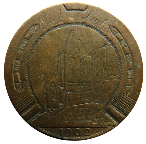 1902 King Edward VII Engraved Penny "Good Luck"