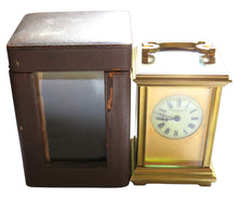 Load image into Gallery viewer, Antique Carriage Clock &amp; Travelling Case By Mappin Brothers 220 Regent Street
