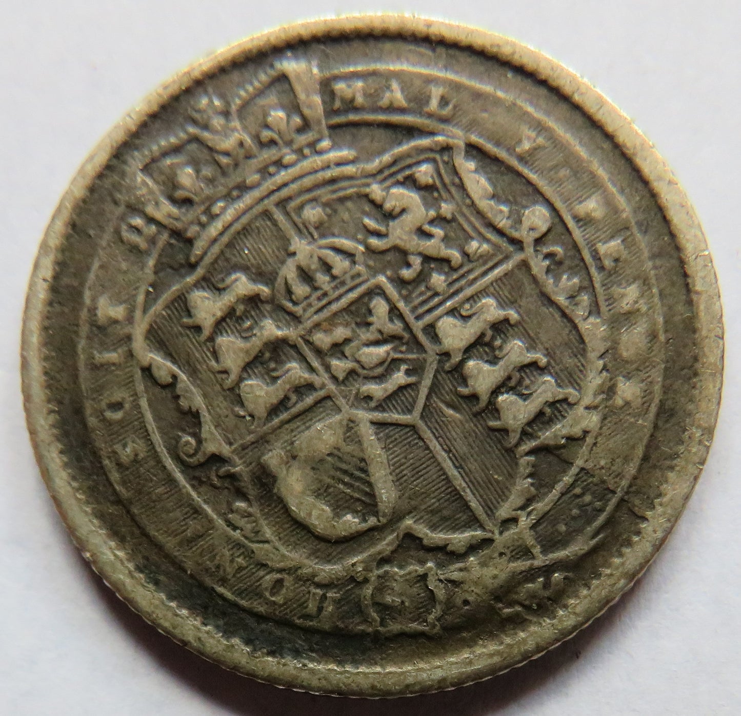 1817 King George III Silver Shilling Coin - Great Britain