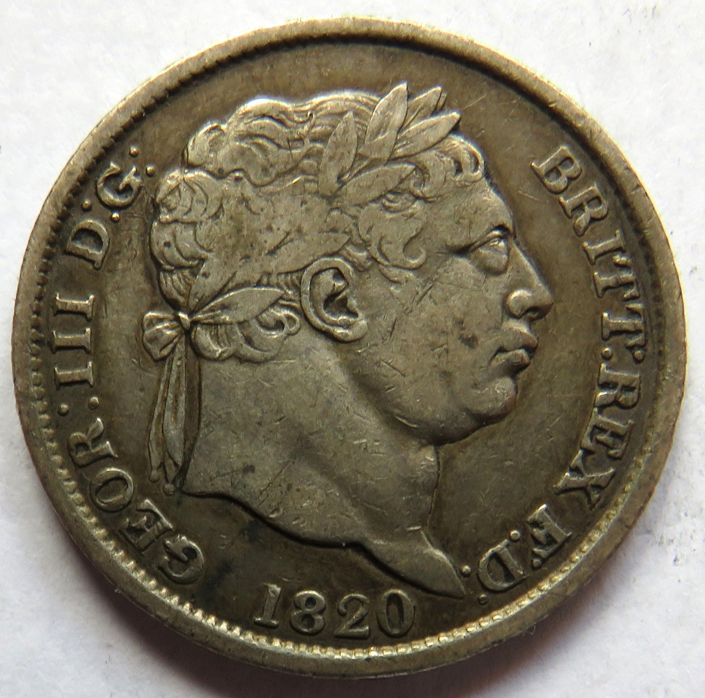 1820 King George III Silver Shilling Coin - Great Britain