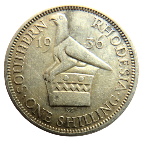 1936 King George V Southern Rhodesia One Shilling Coin